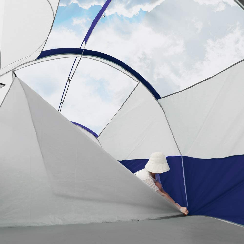 CAMPROS 8-Person Waterproof Camping Tent with Carry Bag – Blue